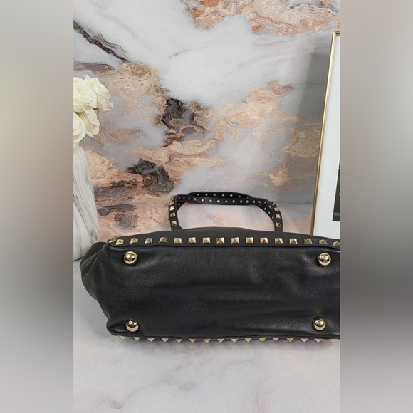 VALENTINO LEATHER ROCKSTUD SATCHEL - Picture 11 of 15